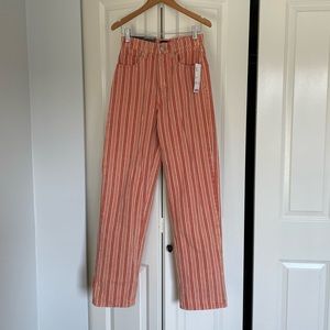 Urban Outfitters Striped Wide Leg Jeans With Tags